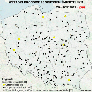 plik graficzny pokazujący aktualną mapę wypadków śmiertelnych w Polsce