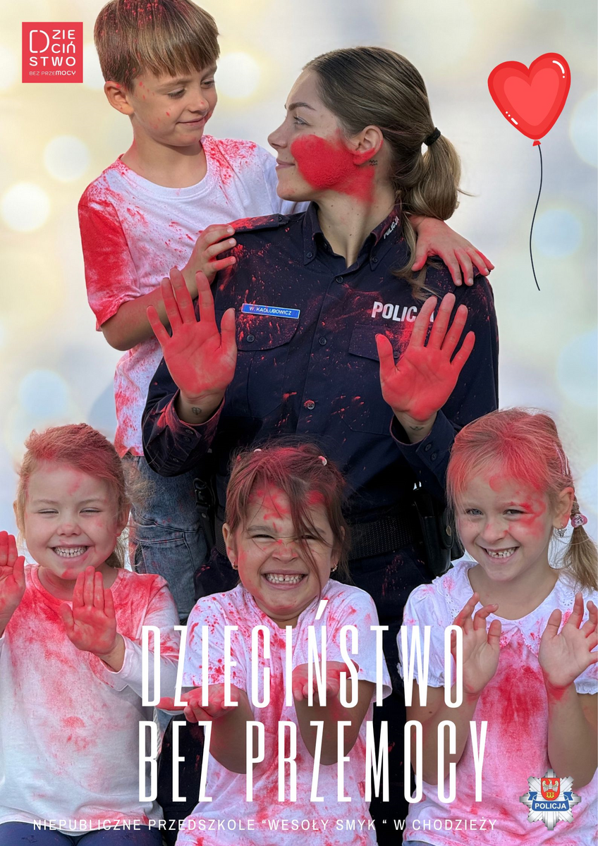Plakat Kampanii KPP Chodzież Dzieciństwo bez przemocy